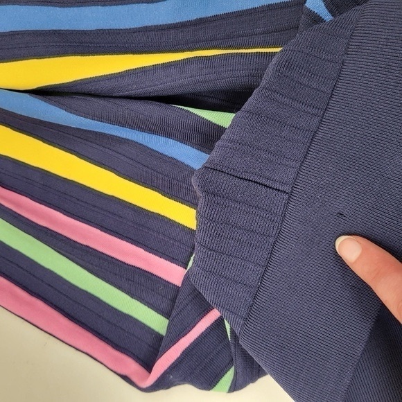 Anthropologie Maeve rainbow pleated contrast skirt aline full circle - Picture 4 of 11